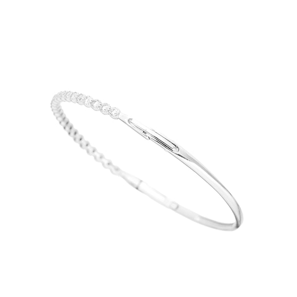 K18WG Diamond Bangle