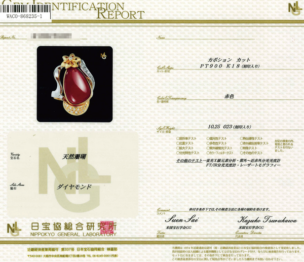 K18Pt Corallium rubrum R