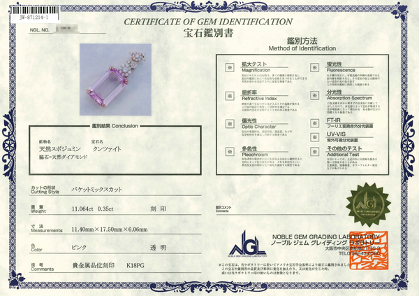 K18PG Kunzite PN