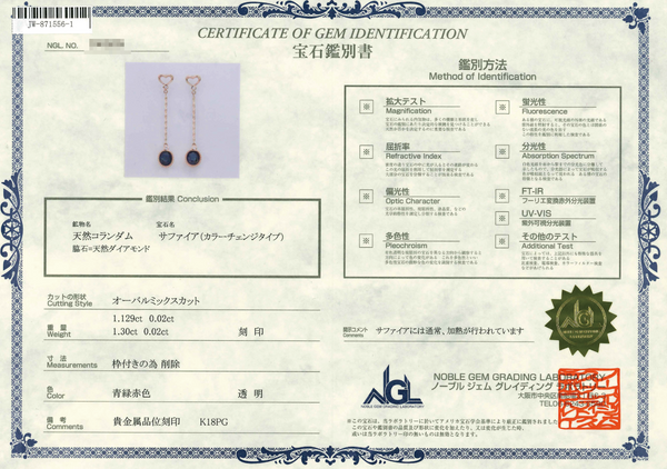 K18PG Change Sapphire Ps
