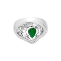 Pt900 Emerald R