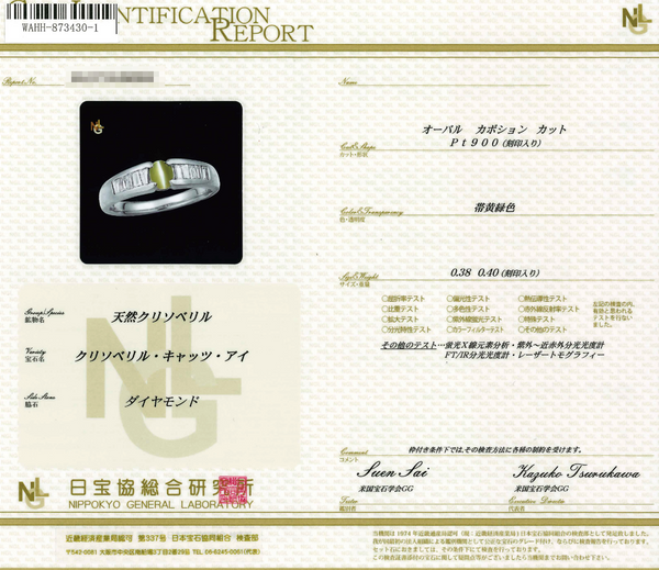 Pt900 Cat's Eye R