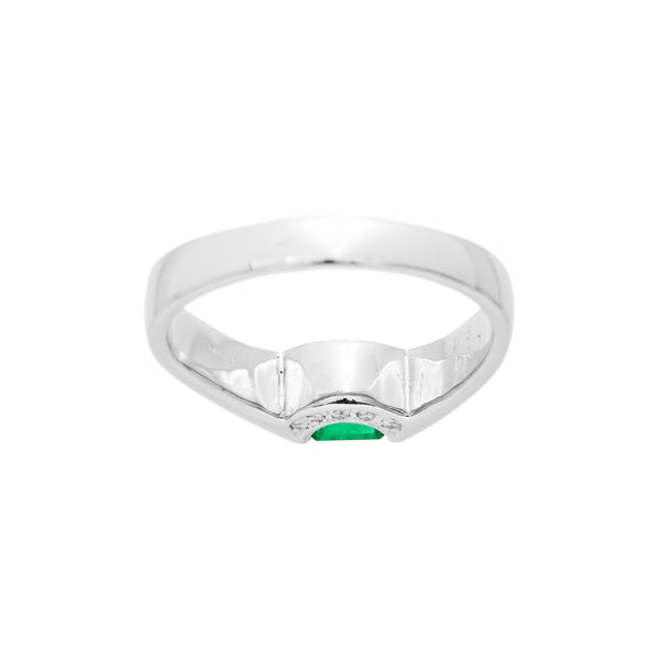 Pt900 Emerald R
