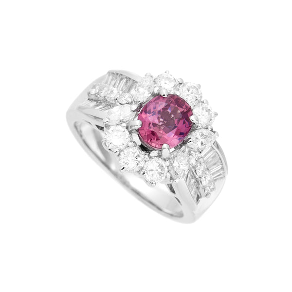 Pt900 Pink Sapphire R
