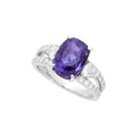 Pt950 Purple Sapphire R