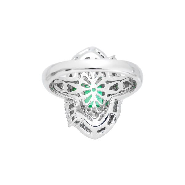Pt900 Emerald R