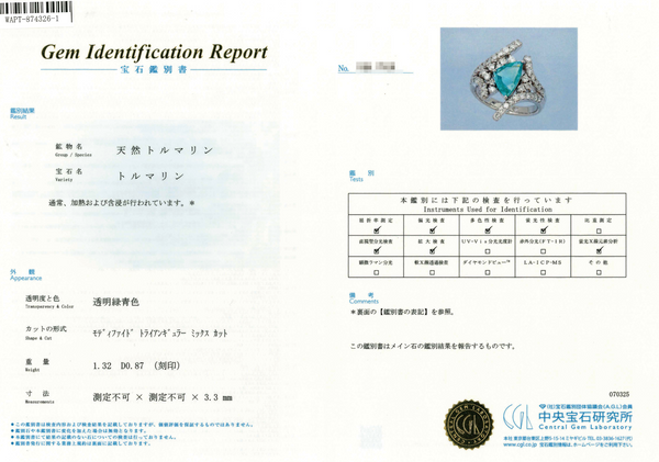 Pt900 Paraiba Tourmaline R