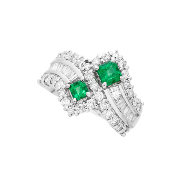 Pt900 Emerald R