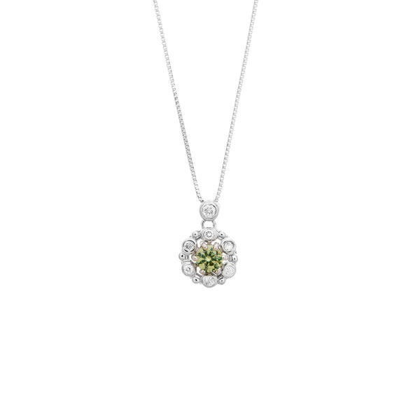 Pt900 Demantoid Garnet PN