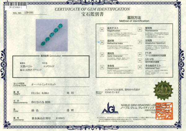 K18WG Emerald PN