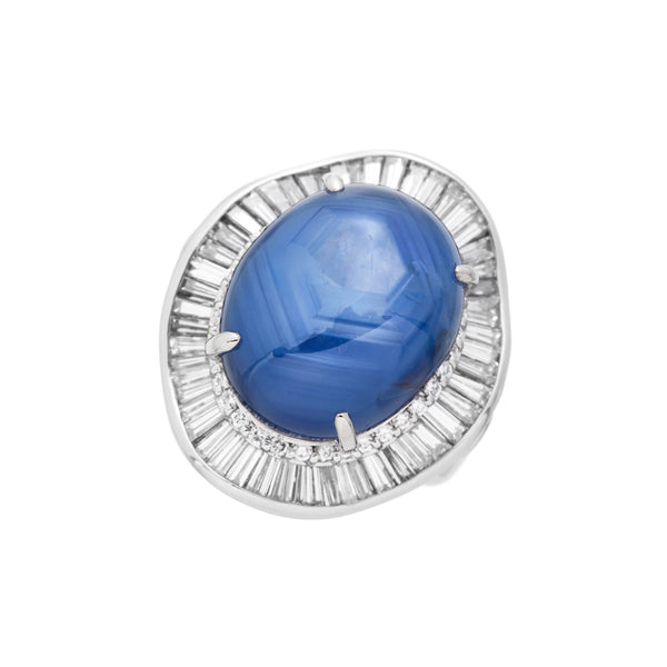 Pt900 Star Sapphire R