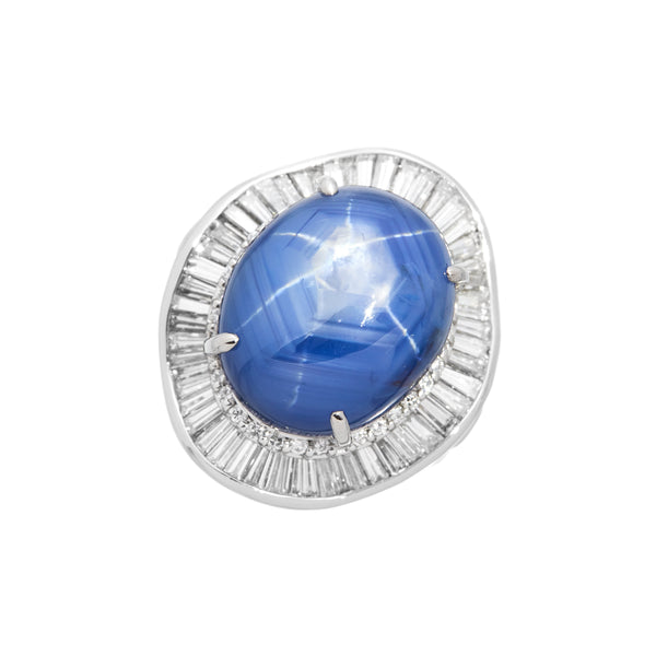 Pt900 Star Sapphire R