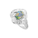 Pt900 Black Opal R