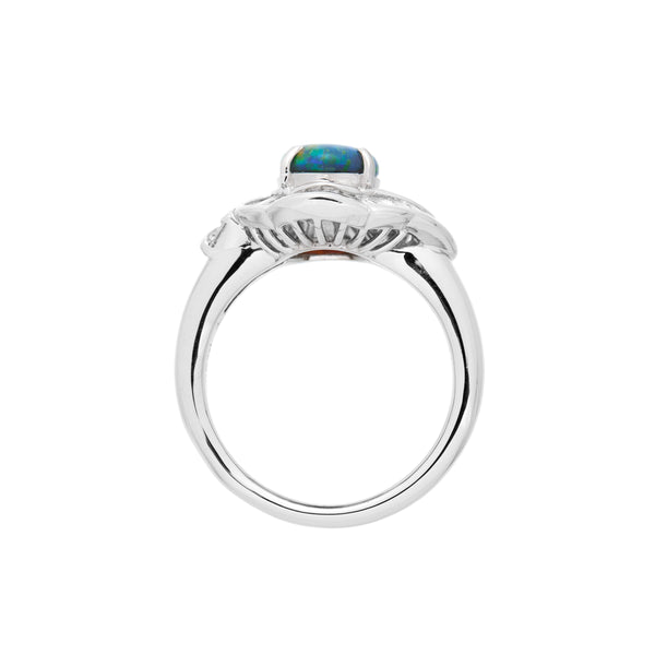 Pt900 Black Opal R