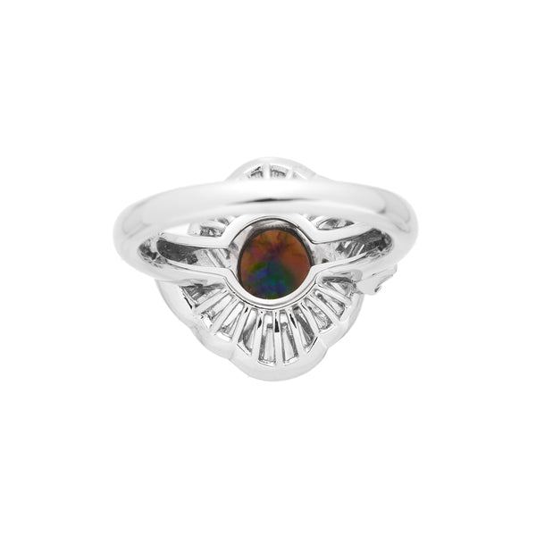 Pt900 Black Opal R