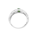 Pt900 Green Garnet R