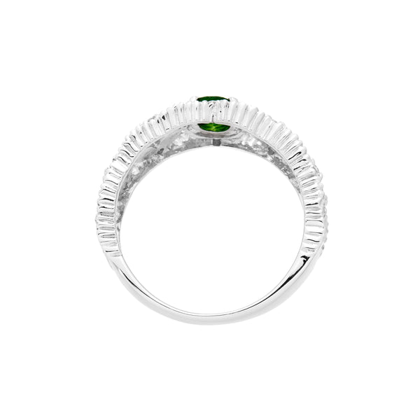 Pt900 Green Garnet R