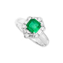 Pt900 Emerald R