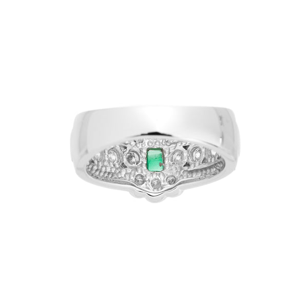 Pt900 Emerald R