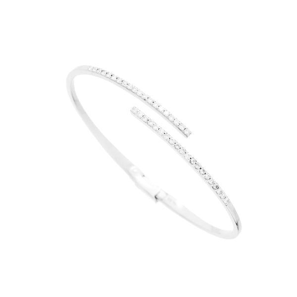 K18WG Diamond Bangle