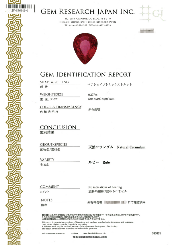 Pt950 Ruby PN