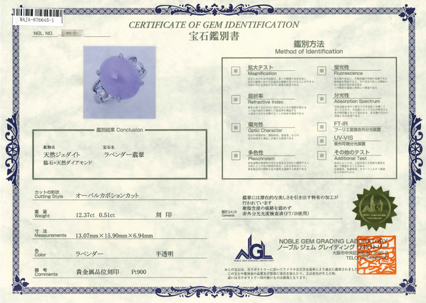 Pt900 Lavender Jadite R