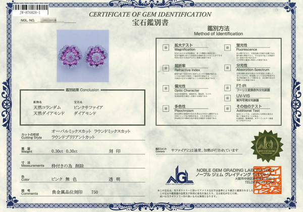 750 Pink Sapphire 2SET