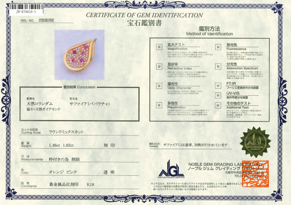 K18 Padparadscha S PN