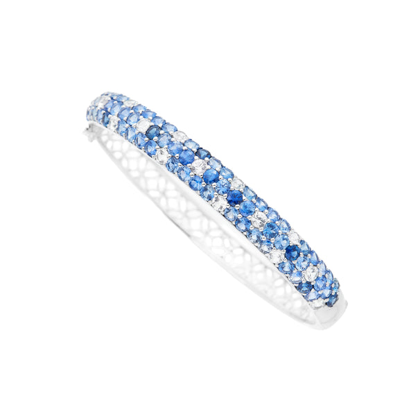 K18WG Sapphire Bangle