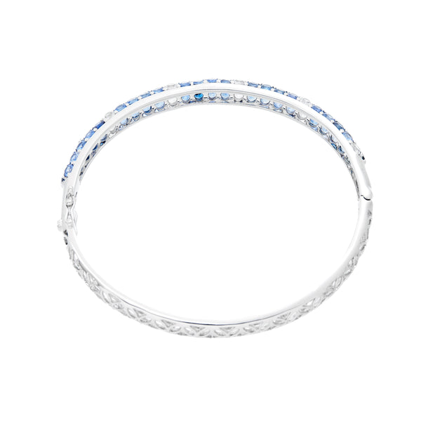 K18WG Sapphire Bangle