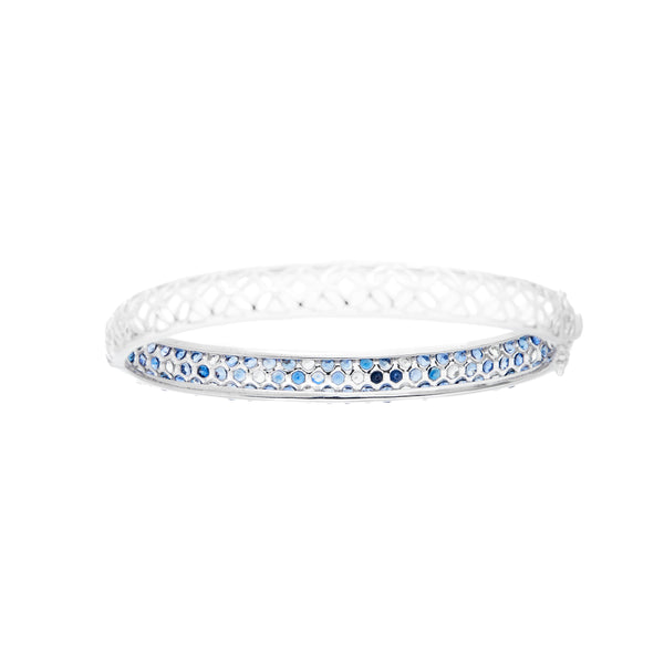 K18WG Sapphire Bangle