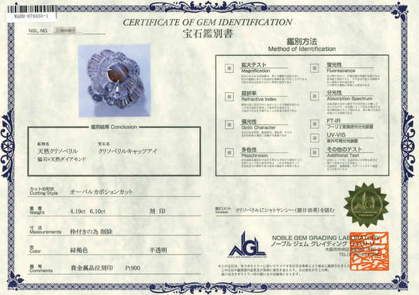 Pt900 Cat's Eye R