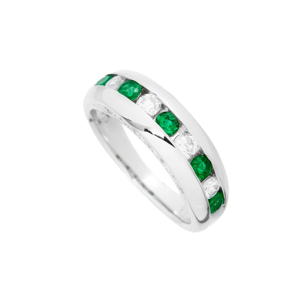 Pt900 Emerald R
