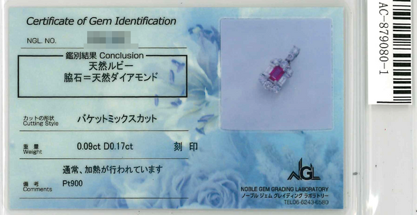 Pt900 Ruby PN