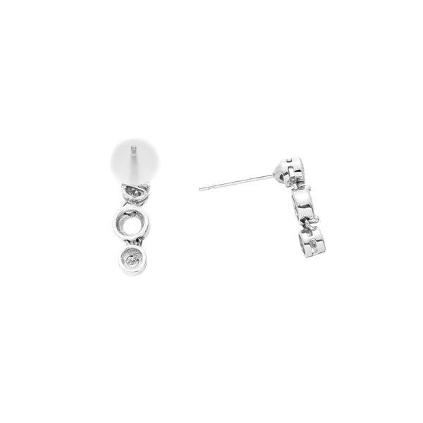 K18WG/Pt900 Diamond Ps