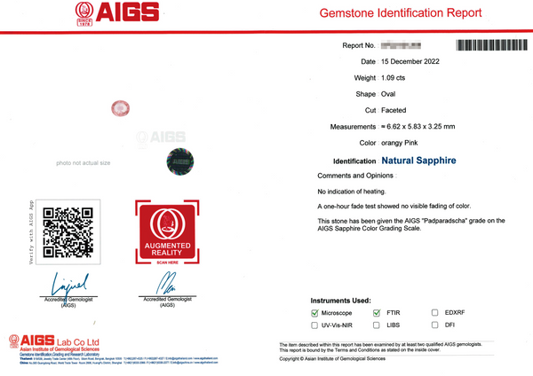 Pt950 Padparadscha S R