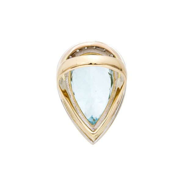 K18Pt900 Blue Topaz R