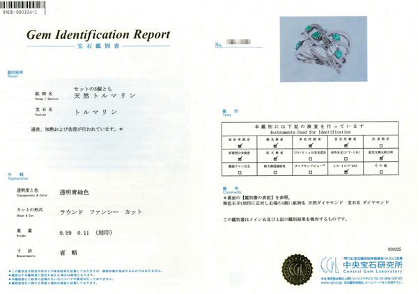 Pt900 Paraiba Tourmaline R