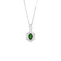 Pt900 Green Garnet PN