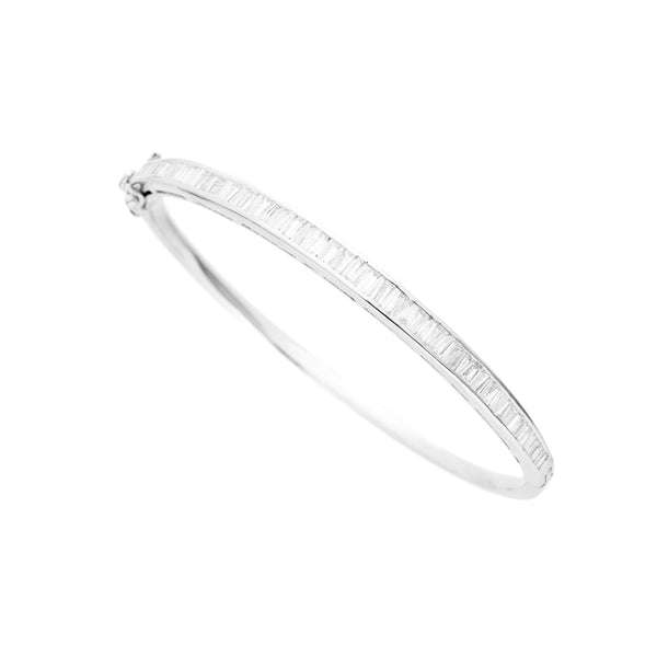 K18WG Diamond Bangle