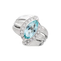 Pt900 Aquamarine R