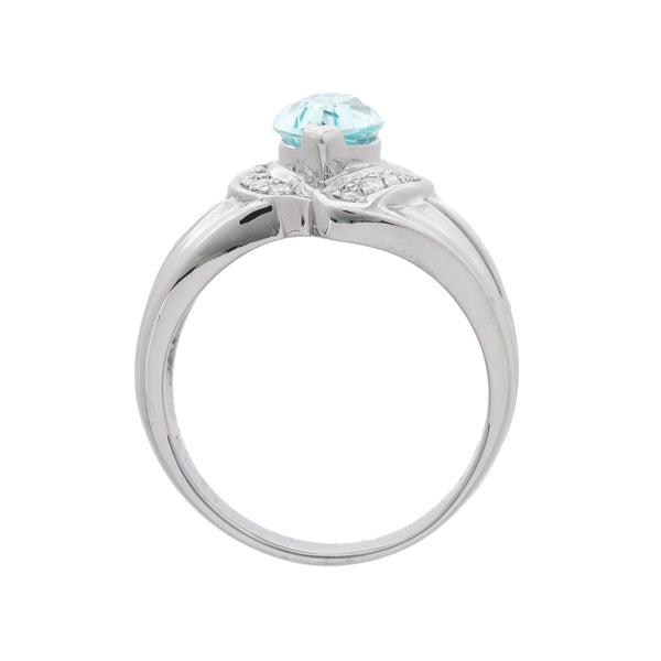 Pt900 Aquamarine R