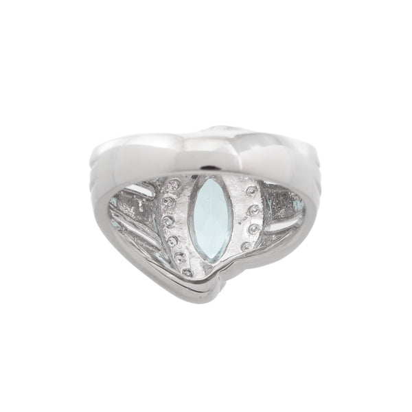 Pt900 Aquamarine R