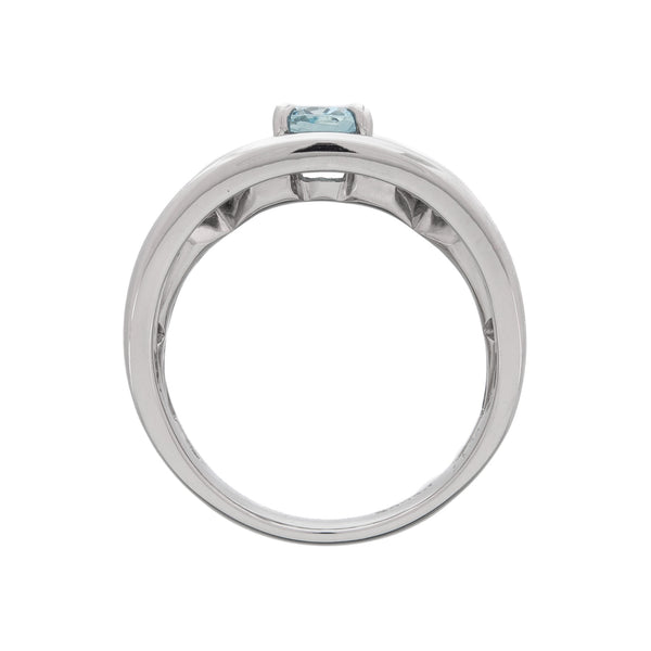 Pt900 Aquamarine R