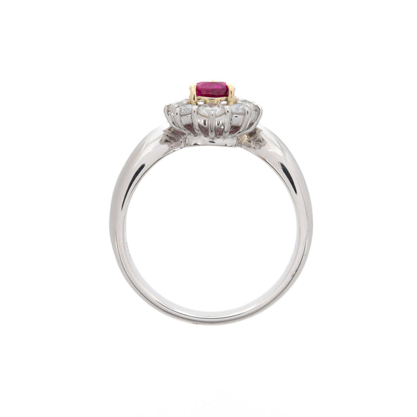 Pt900/K18 Ruby R