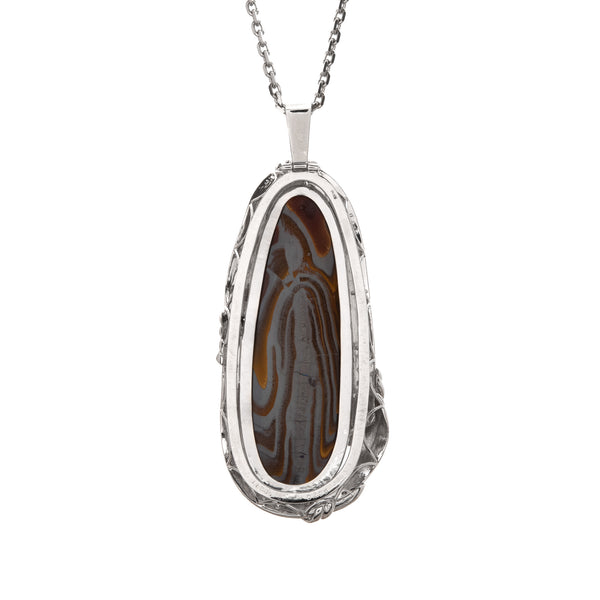 Pt900 Boulder Opal PN