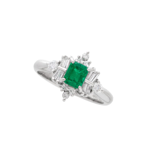 Pt900 Emerald R