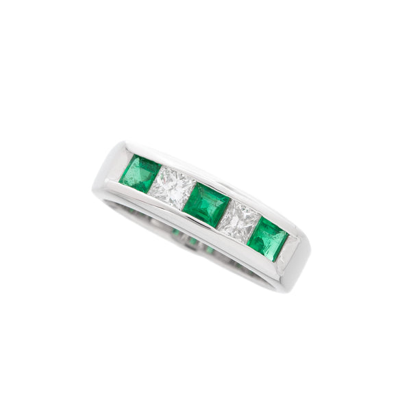 Pt900 Emerald R