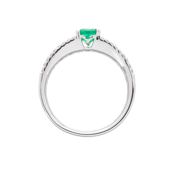 Pt900 Emerald R