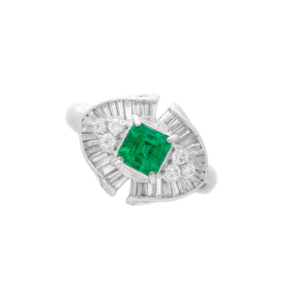 Pt900 Emerald R